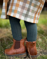 Cotton Rib Tights | Pine