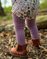 Cotton Rib Tights | Amethyst - Last Sizes