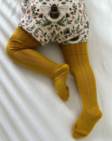 Cotton Rib Tights | Mustard | LAST SIZES