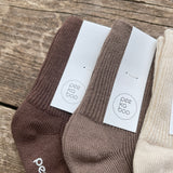 Cotton Rib ankle socks - 4 piece Earth collection