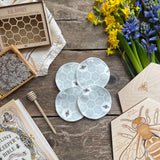 Lovebee Club Honeycomb Bee Blue ReUsable Breast Pads Children baby Organic