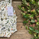 Lovebee Hedgerow Floral Bloomer Romper Organic Children baby