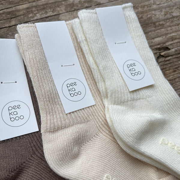 Cotton Rib ankle socks - 4 piece Earth collection