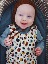 Lovebee Club Leopard Footed Romper Organic Child Baby Clothing