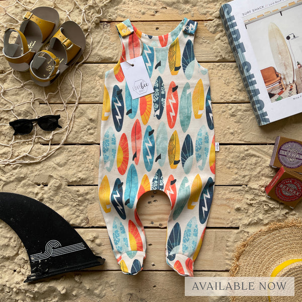 Surf Boards Footed Romper | Ready To Post