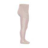 Cotton side Openwork Tights | Old Rose | Last Sizes