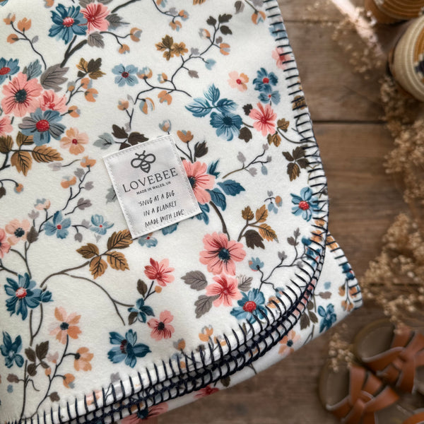 Blossoms Eco Fleece Pram Blanket
