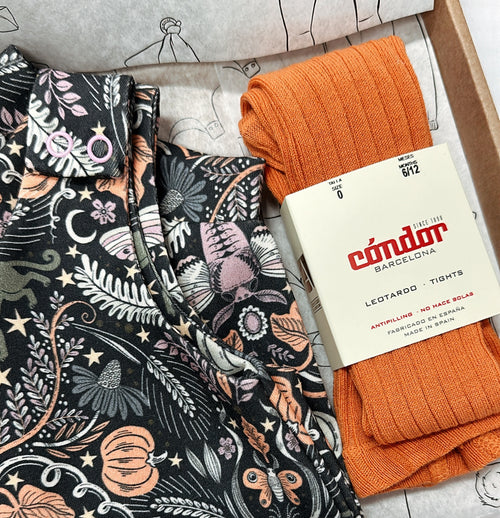 Cotton Rib Tights | Peach | Last Sizes