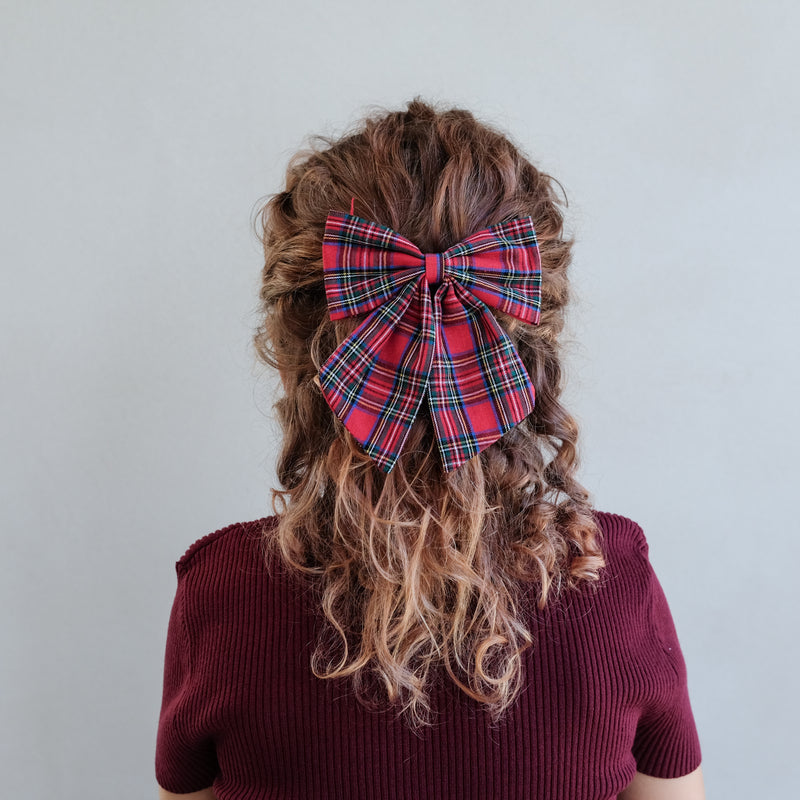 Tartan Agnes Bow Clips