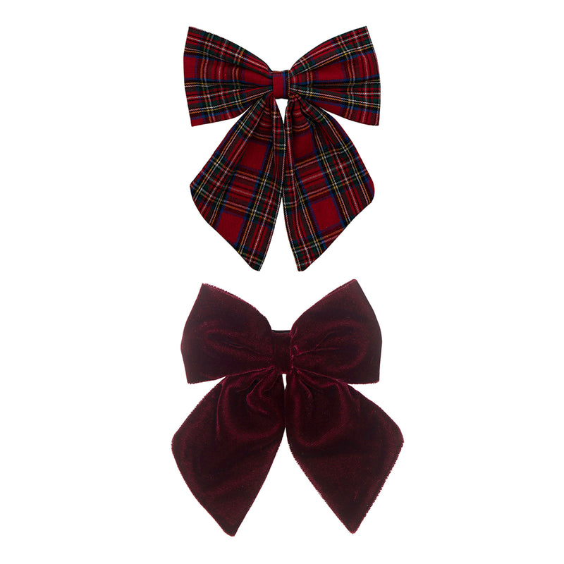 Tartan Agnes Bow Clips