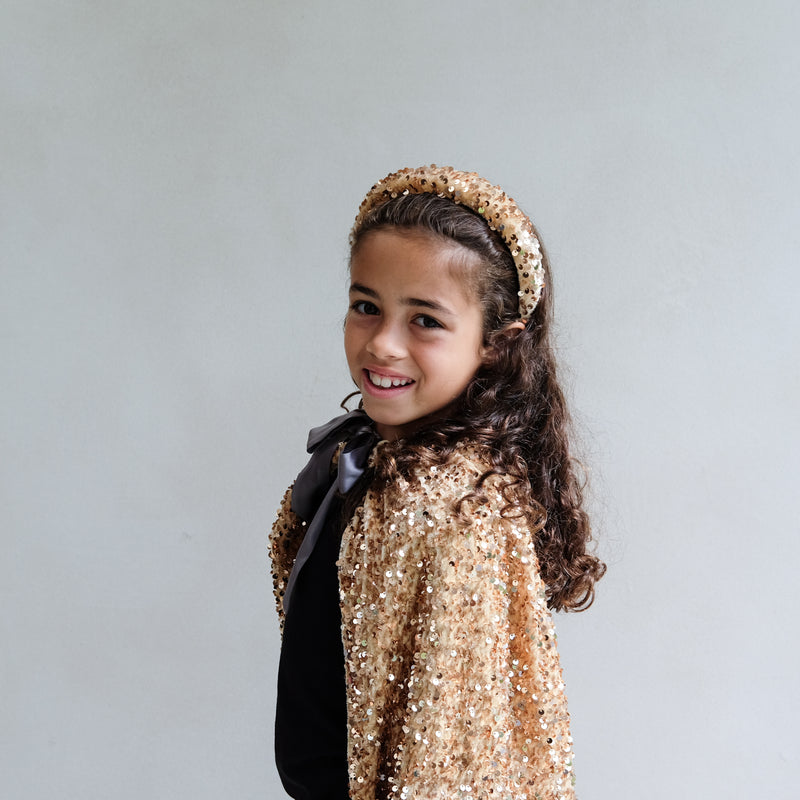 Sequin Alice Gold Headband