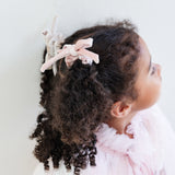 Sparkle Velvet Bow Scrunchies Pink