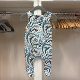 Whale Waves Footed Romper | Imperfect Print | Stock