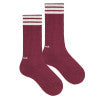3-Stripes Knee Sports Socks | Garnet