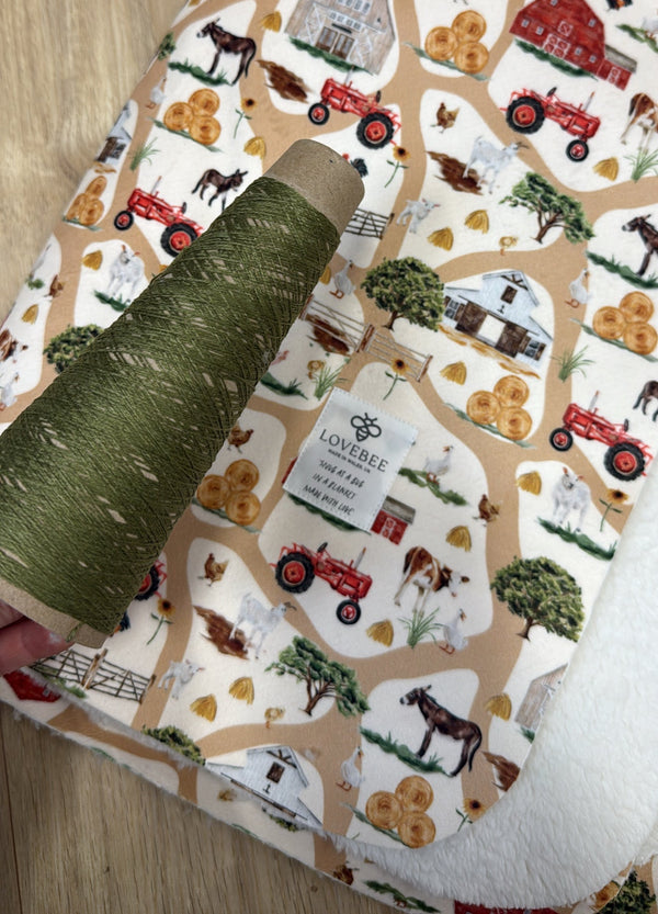Barn Life Teddy Blanket