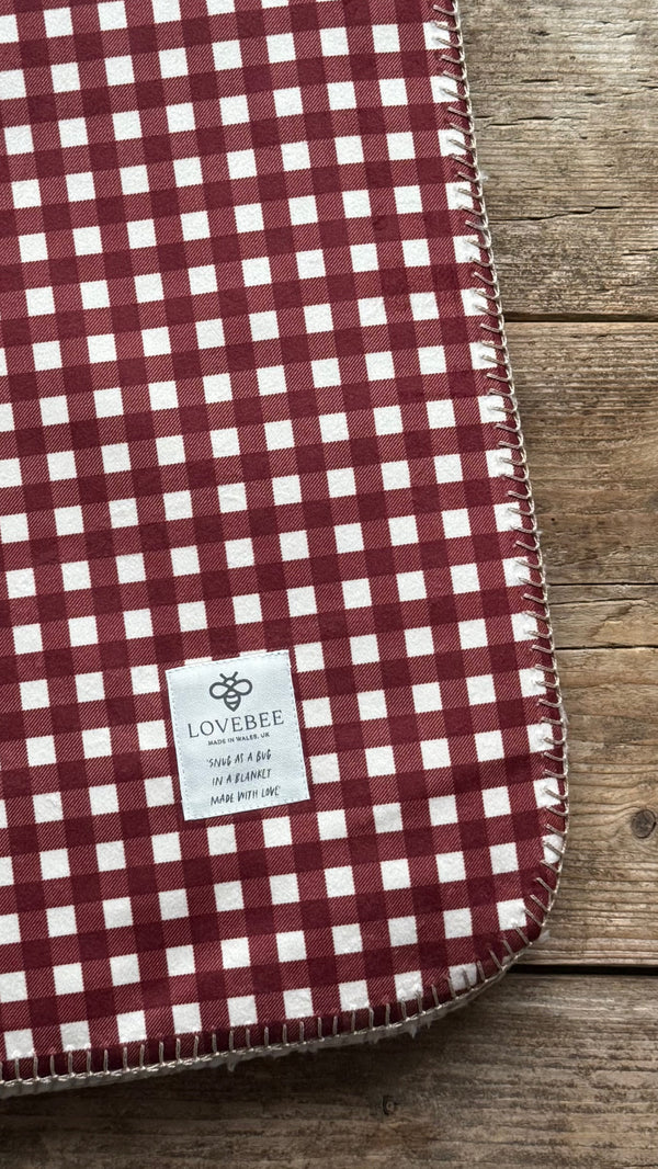 Mulberry Check Teddy Blanket