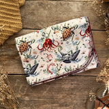 Sea Creatures Eco Fleece Pram Blanket