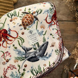 Sea Creatures Eco Fleece Pram Blanket