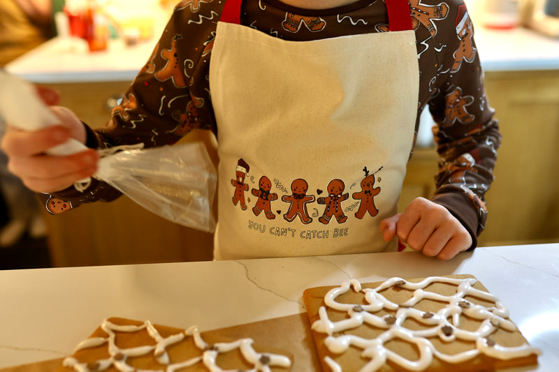 Can't Catch Bee Fairtrade Cotton Junior Craft Apron