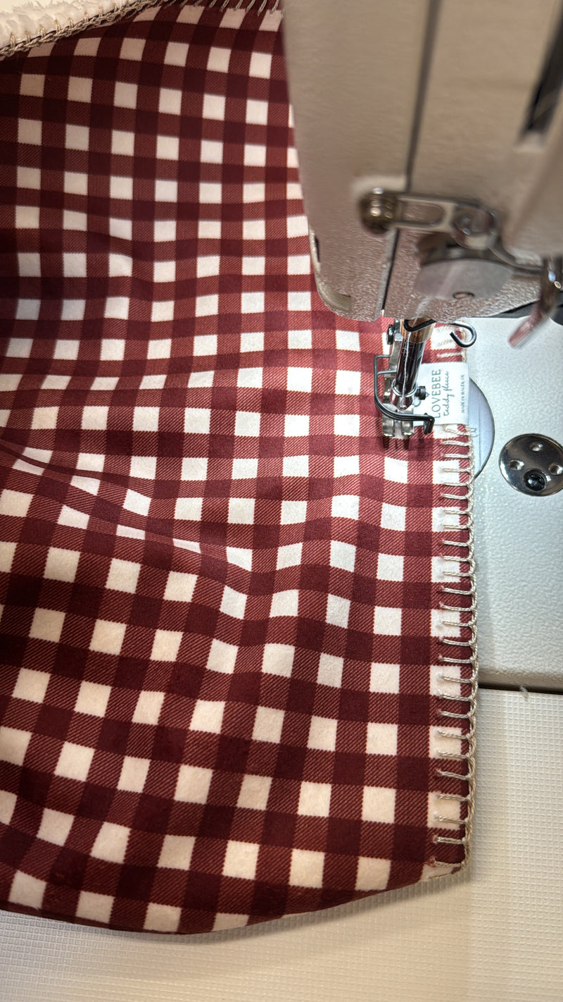 Mulberry Check Teddy Blanket