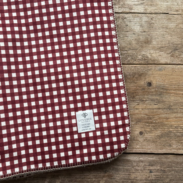 Mulberry Check Teddy Blanket