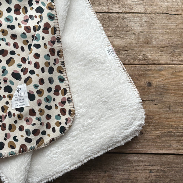 Leopard Teddy Blanket