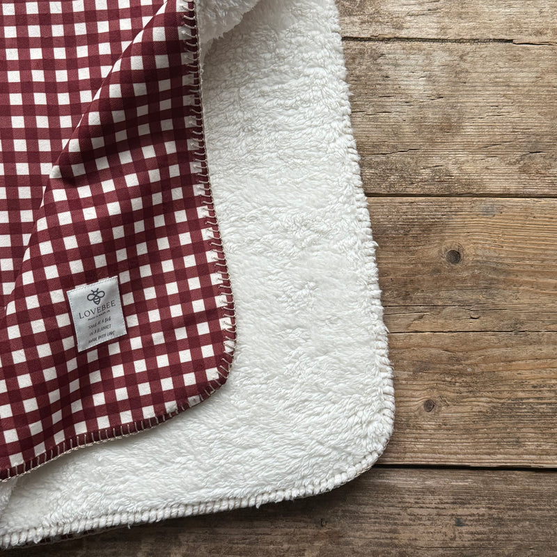 Mulberry Check Teddy Blanket