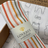 Wavy Stripe Organic Double Gauze Swaddle