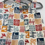 Coastal Stamps (Lighter print) Short Romper | Stock