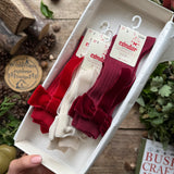 Knee Socks With Coquette Velvet Bow | Linen