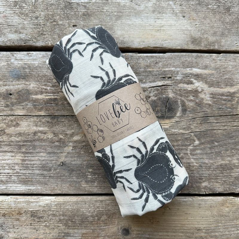 Crab Organic Swaddle Blanket