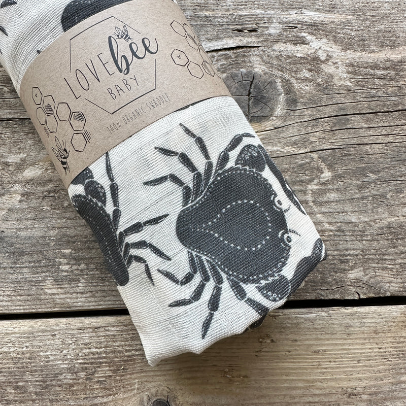 Crab Organic Swaddle Blanket