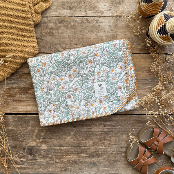 Daisies Eco Fleece Pram Blanket
