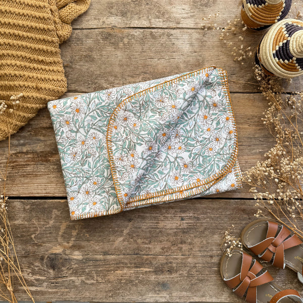 Daisies Eco Fleece Pram Blanket