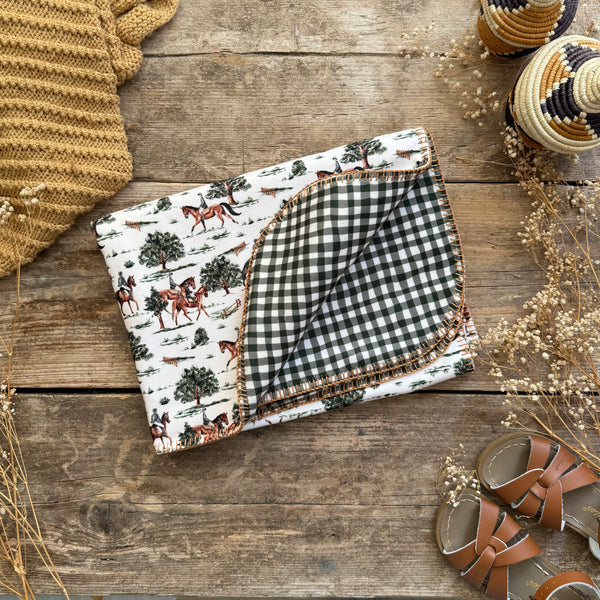 Equestrian Eco Fleece Pram Blanket