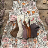Poppy Field | Style With Bee | Ribbed Socks