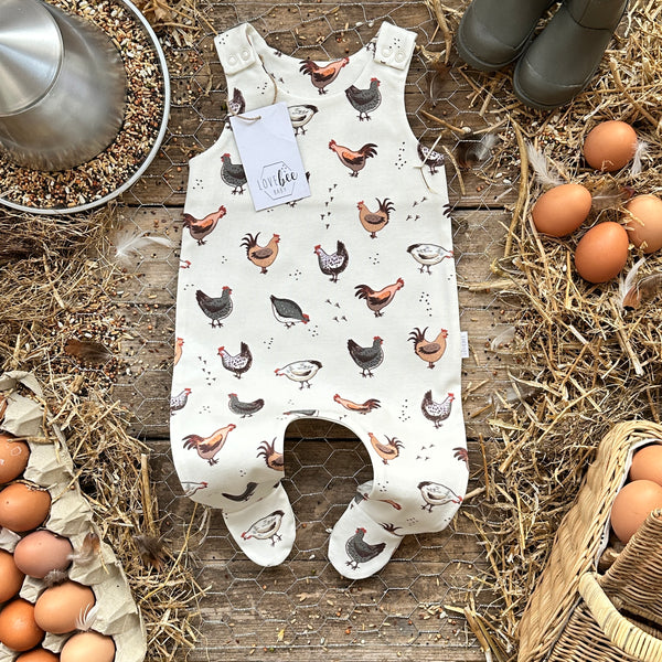 Hens Footed Romper | Ready To Post