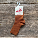 Cotton Rib Ankle Socks | Oxide
