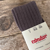 Cotton Rib Tights | Truffle | Last Sizes