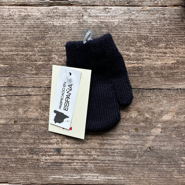 Classic One-Finger Mittens | Navy Blue