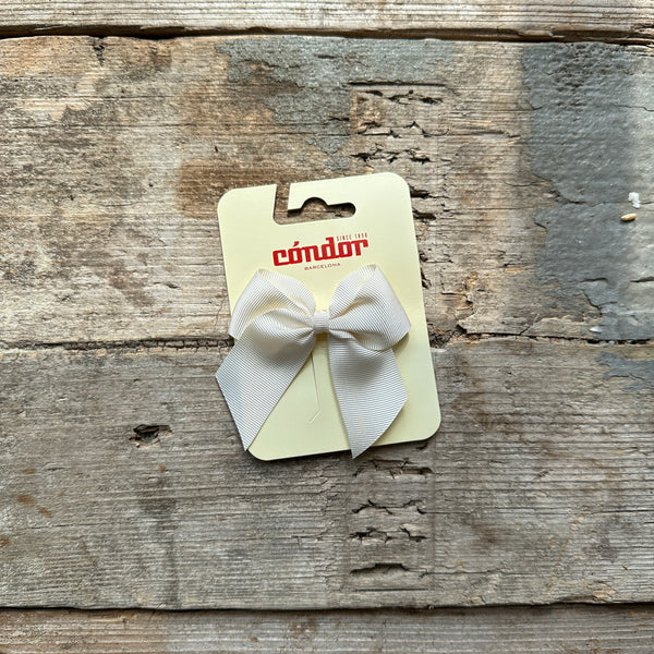 Grosgrain Hair Bow | Beige