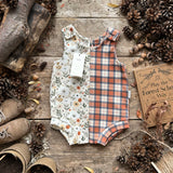 Rustic Plaid Bloomer Romper