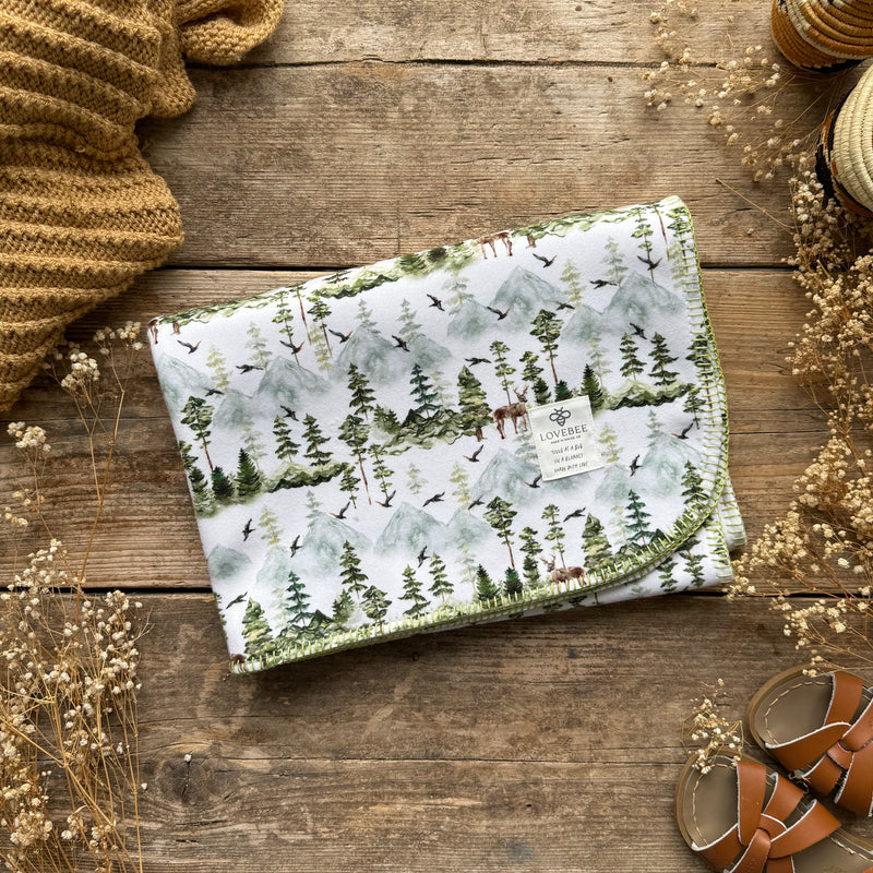 Stag Mountain Eco Fleece Pram Blanket
