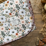 Sage Floral Eco Fleece Pram Blanket