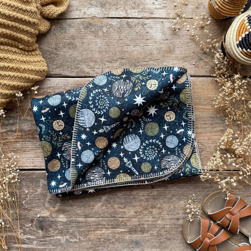 Cosmic Night Eco Fleece Pram Blanket