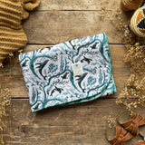 Whale Waves Eco Fleece Pram Blanket