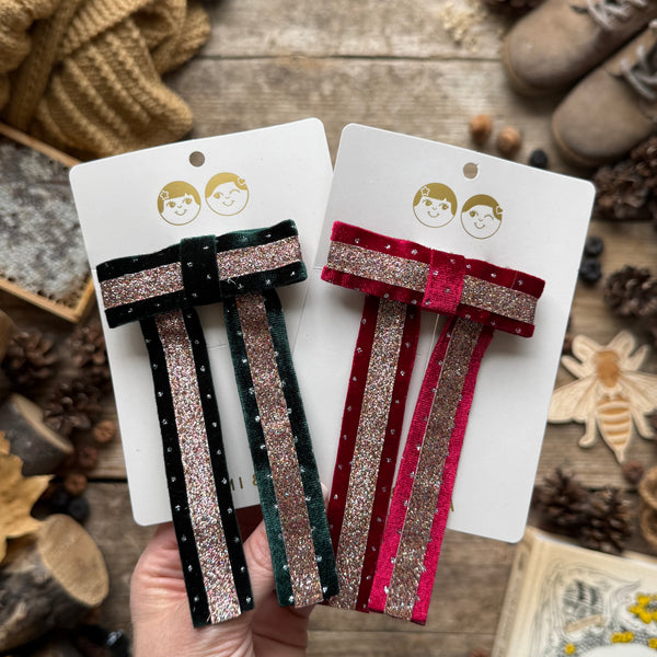 Circus Glitter Bow