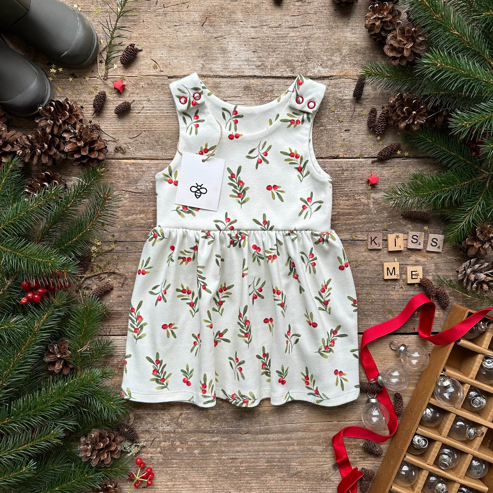 white christmas dresses Christmas Berry Madeline Dress main image 0
