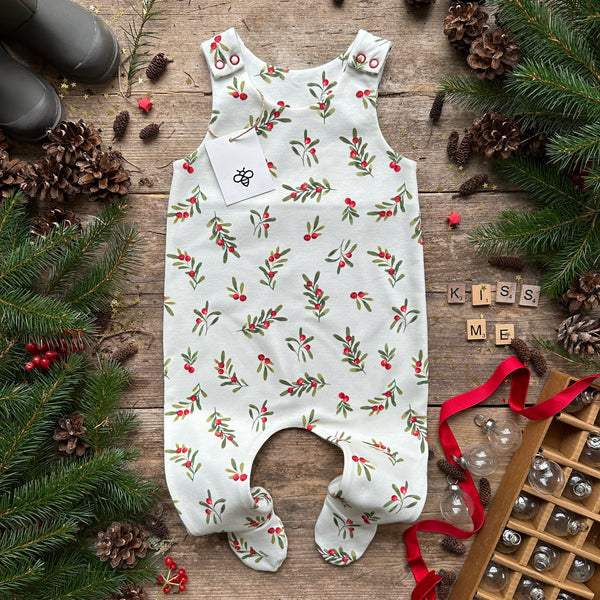 Berry Christmas Footed Romper | Ready To Post