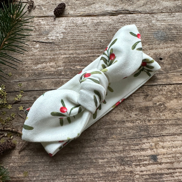 Berry Christmas Knot Bow Headband
